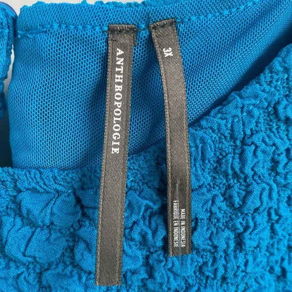 By Anthropologie Textured Mini Shift Dress Sleeveless Stretchy Plus Size 3X - Picture 8 of 12